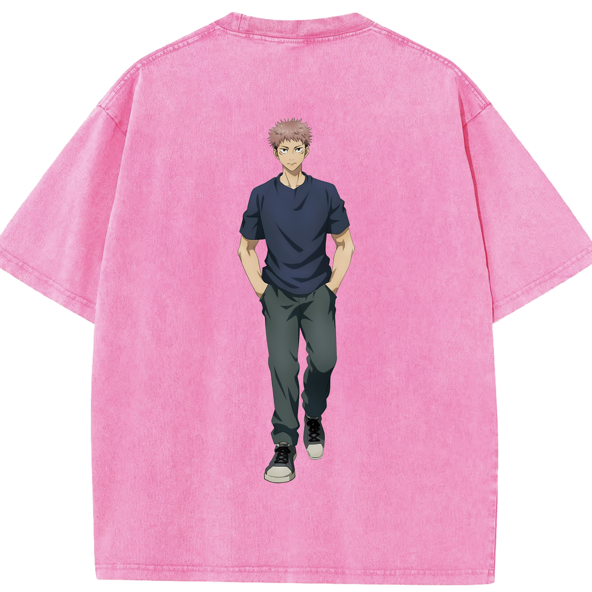 （画像用） 呪術廻戦 Jujutsu Kaisen 綿100% ヴィンテージ風 半袖Tシャツ（背面プリント）